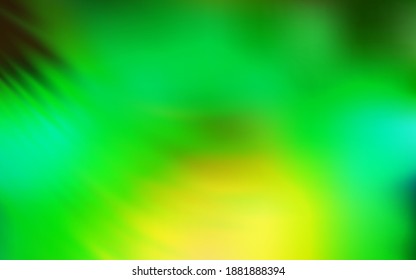 Light Green, Yellow vector glossy abstract layout. A completely new colored illustration in blur style. Background for designs.