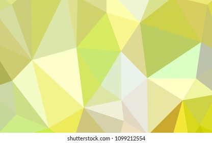 Light Green, Yellow vector gradient triangles texture. Polygonal abstract illustration with gradient. Brand new style for your business design.