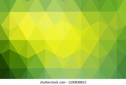 Light Green, Yellow vector gradient triangles texture. A completely new color illustration in a polygonal style. Textured pattern for your backgrounds.
