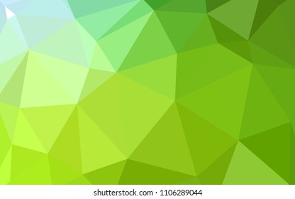 Light Green, Yellow vector gradient triangles texture. Colorful abstract illustration with triangles. Pattern for a brand book's backdrop.