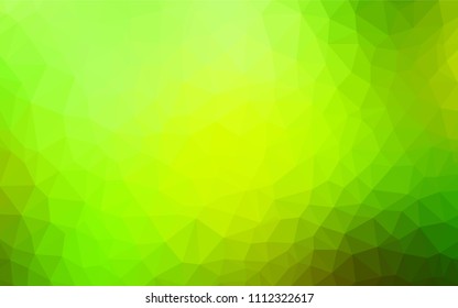 Light Green, Yellow vector gradient triangles texture. Colorful abstract illustration with triangles. Polygonal design for your web site.