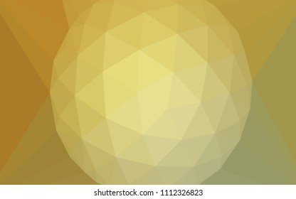 Light Green, Yellow vector gradient triangles pattern with a gem in a centre. A sample with polygonal shapes. New template for your brand book.