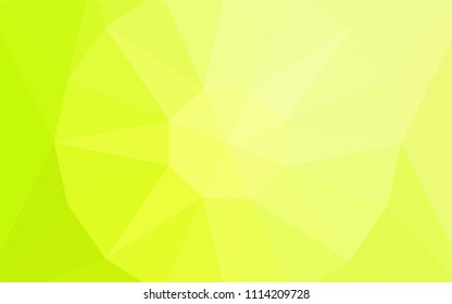 Light Green, Yellow vector gradient triangles texture with a gem in a centre. Shining colorful illustration with triangles. Best triangular design for your business.