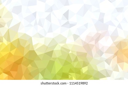 Light Green, Yellow vector gradient triangles template. Colorful abstract illustration with triangles. A completely new design for your leaflet.