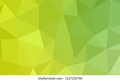 Light Green, Yellow vector gradient triangles template. Creative illustration in halftone style with triangles. Polygonal design for your web site.