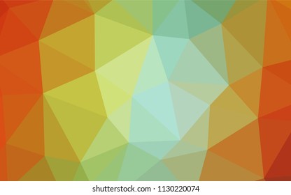 Light Green, Yellow vector gradient triangles pattern. Glitter abstract illustration with an elegant triangles. Best triangular design for your business.