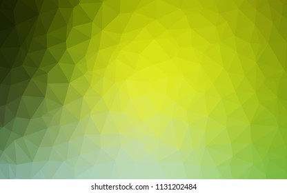 Light Green, Yellow vector gradient triangles texture. Creative geometric illustration in Origami style with gradient. Textured pattern for your backgrounds.