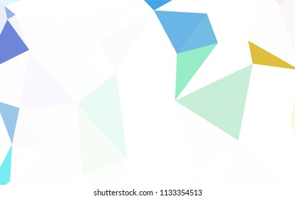 Light Green, Yellow vector gradient triangles texture. Glitter abstract illustration with an elegant triangles. Triangular pattern for your design.