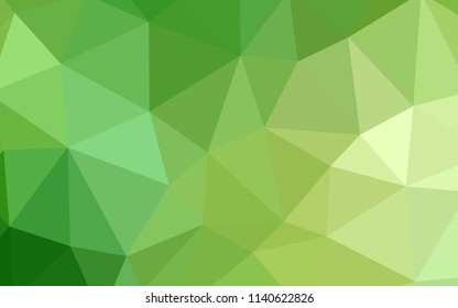 Light Green, Yellow vector gradient triangles pattern. Polygonal abstract illustration with gradient. New template for your brand book.