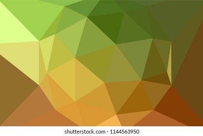 Light Green, Yellow vector gradient triangles template. Colorful illustration in polygonal style with gradient. New template for your brand book.
