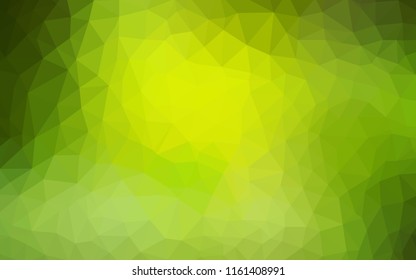 Light Green, Yellow vector gradient triangles pattern. Triangular geometric sample with gradient.  A new texture for your web site.