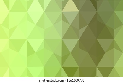 Light Green, Yellow vector gradient triangles pattern. Creative illustration in halftone style with triangles. Pattern for a brand book's backdrop.