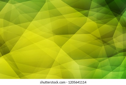 Light Green, Yellow vector gradient triangles template. Polygonal abstract illustration with gradient. Pattern for a brand book's backdrop.