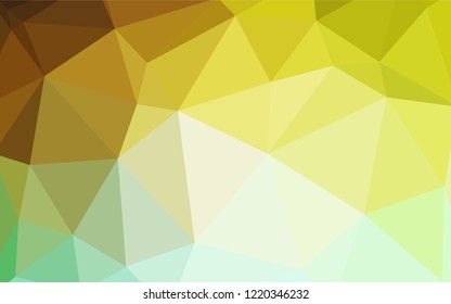 Light Green, Yellow vector gradient triangles texture. Creative geometric illustration in Origami style with gradient. A new texture for your web site.