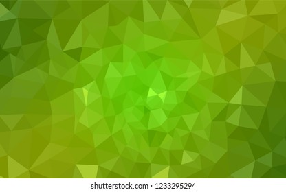 Light Green, Yellow vector gradient triangles pattern. Polygonal abstract illustration with gradient. Completely new template for your banner.