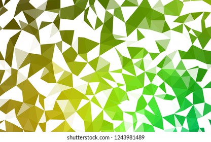 Light Green, Yellow vector gradient triangles pattern. Modern abstract illustration with triangles. Pattern for a brand book's backdrop.