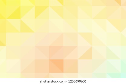 Light Green, Yellow vector gradient triangles template. Triangular geometric sample with gradient.  Completely new template for your banner.