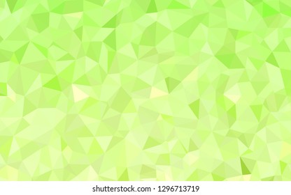 Light Green, Yellow vector gradient triangles template. Modern abstract illustration with triangles. New template for your brand book.