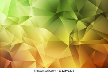 Light Green, Yellow vector gradient triangles pattern. Modern abstract illustration with triangles. Triangular pattern for your design.