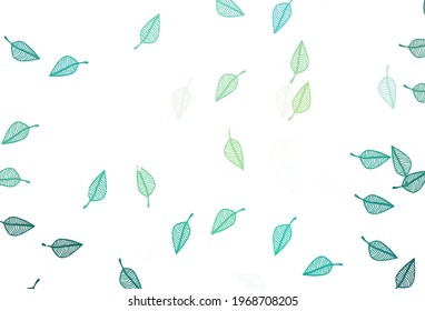 Light Green, Yellow vector hand painted background. Brand new colorful illustration in modern style with leaves. Hand painted design for wrapping, wallpaper.