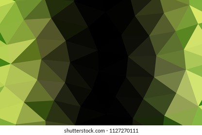 Light Green, Yellow vector hexagon mosaic triangle mosaic. Brand new colored illustration in blurry style with gradient. A completely new design for your business.