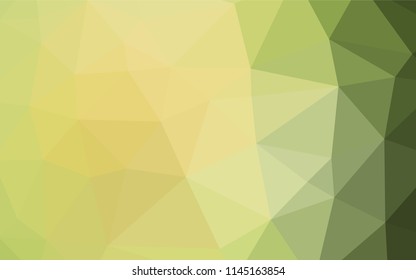 Light Green, Yellow vector hexagon mosaic template. Modern geometrical abstract illustration with gradient. The completely new template can be used for your brand book.