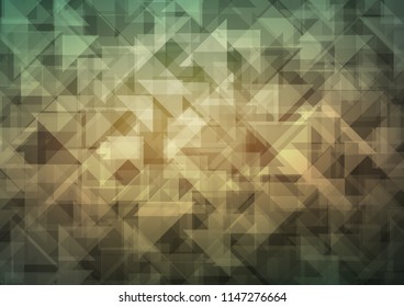 Light Green, Yellow vector hexagon mosaic triangle mosaic. Glitter abstract illustration with an elegant design. A new texture for your design.