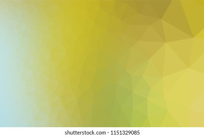 Light Green, Yellow vector hexagon mosaic template. A sample with polygonal shapes. A completely new design for your business.