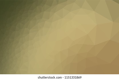 Light Green, Yellow vector hexagon mosaic cover. Triangular geometric sample with gradient.  Brand new style for your business design.