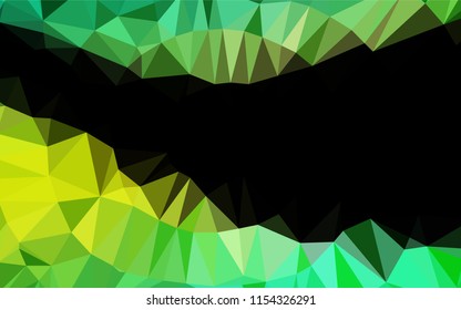 Light Green, Yellow vector hexagon mosaic template. Glitter abstract illustration with an elegant design. A completely new design for your business.