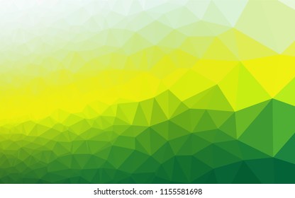Light Green, Yellow vector hexagon mosaic template. An elegant bright illustration with gradient. The elegant pattern can be used as part of a brand book.