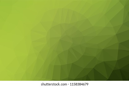 Light Green, Yellow vector hexagon mosaic template. Shining colored illustration in a Brand new style. The elegant pattern can be used as part of a brand book.