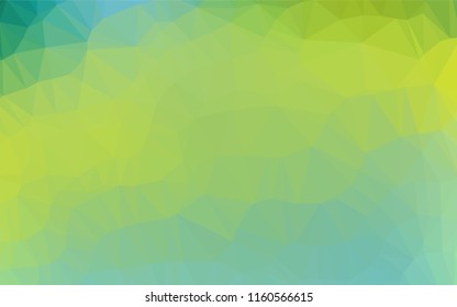 Light Green, Yellow vector hexagon mosaic texture. Creative geometric illustration in Origami style with gradient. The completely new template can be used for your brand book.