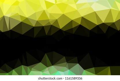 Light Green, Yellow vector hexagon mosaic template. Shining colored illustration in a Brand new style. Brand new design for your business.