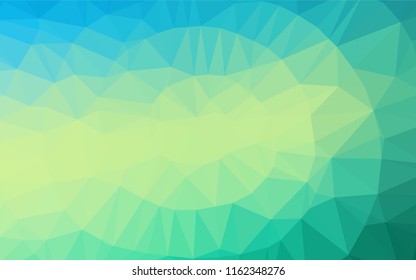Light Green, Yellow vector hexagon mosaic template. Colorful illustration in abstract style with gradient. Brand new style for your business design.