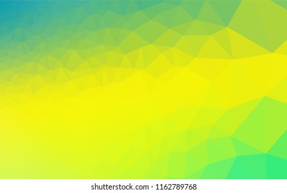 Light Green, Yellow vector hexagon mosaic texture. Glitter abstract illustration with an elegant design. The polygonal design can be used for your web site.