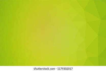Light Green, Yellow vector hexagon mosaic cover. Creative geometric illustration in Origami style with gradient. Triangular pattern for your business design.