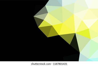 Light Green, Yellow vector hexagon mosaic cover. A sample with polygonal shapes. Brand new style for your business design.