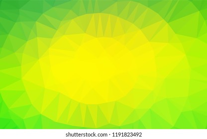 Light Green, Yellow vector hexagon mosaic template. An elegant bright illustration with gradient. The elegant pattern can be used as part of a brand book.