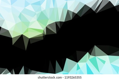 Light Green, Yellow vector hexagon mosaic texture. Creative illustration in halftone style with gradient. A new texture for your design.