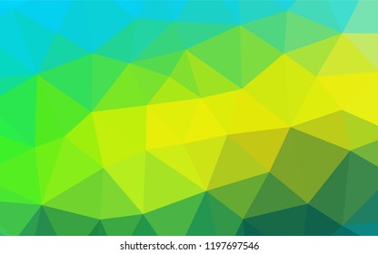 Light Green, Yellow vector hexagon mosaic cover. A completely new color illustration in a vague style. The template can be used as a background for cell phones.