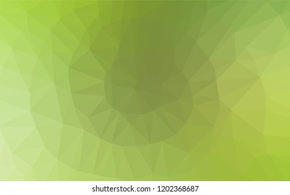 Light Green, Yellow vector hexagon mosaic template. A vague abstract illustration with gradient. Brand new design for your business.