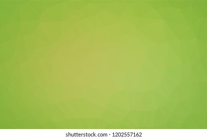 Light Green, Yellow vector hexagon mosaic texture. Geometric illustration in Origami style with gradient.  A new texture for your design.