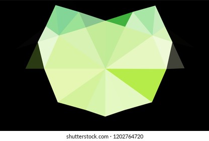 Light Green, Yellow vector hexagon mosaic texture. Brand new colored illustration in blurry style with gradient. The polygonal design can be used for your web site.