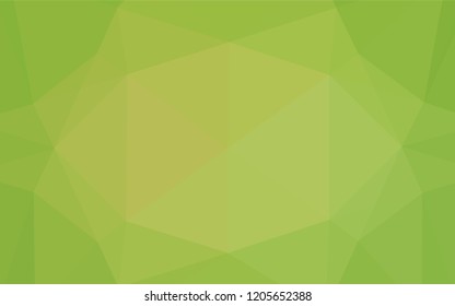Light Green, Yellow vector hexagon mosaic template. Creative geometric illustration in Origami style with gradient. The completely new template can be used for your brand book.