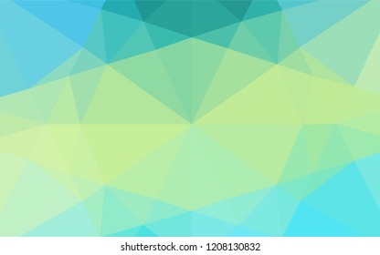 Light Green, Yellow vector hexagon mosaic texture. Colorful illustration in abstract style with gradient. Triangular pattern for your business design.