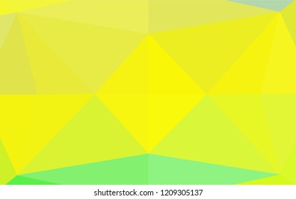 Light Green, Yellow vector hexagon mosaic texture. Glitter abstract illustration with an elegant design. A completely new design for your business.