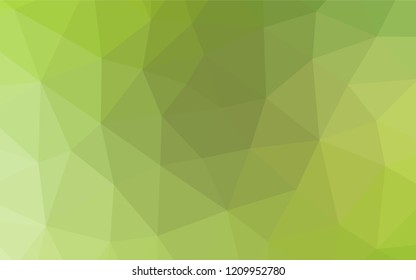 Light Green, Yellow vector hexagon mosaic cover. An elegant bright illustration with gradient. The template can be used as a background for cell phones.