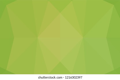 Light Green, Yellow vector hexagon mosaic template. Brand new colored illustration in blurry style with gradient. The template can be used as a background for cell phones.