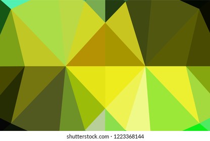 Light Green, Yellow vector hexagon mosaic texture. A sample with polygonal shapes. The template can be used as a background for cell phones.